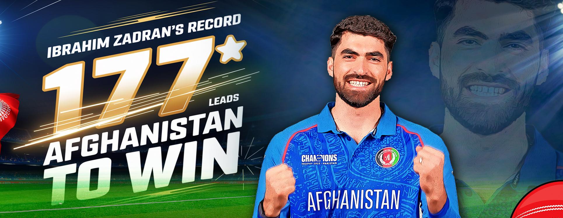 How Ibrahim Zadran Leads Afghanistan to Victory with Record-Breaking Innings against England