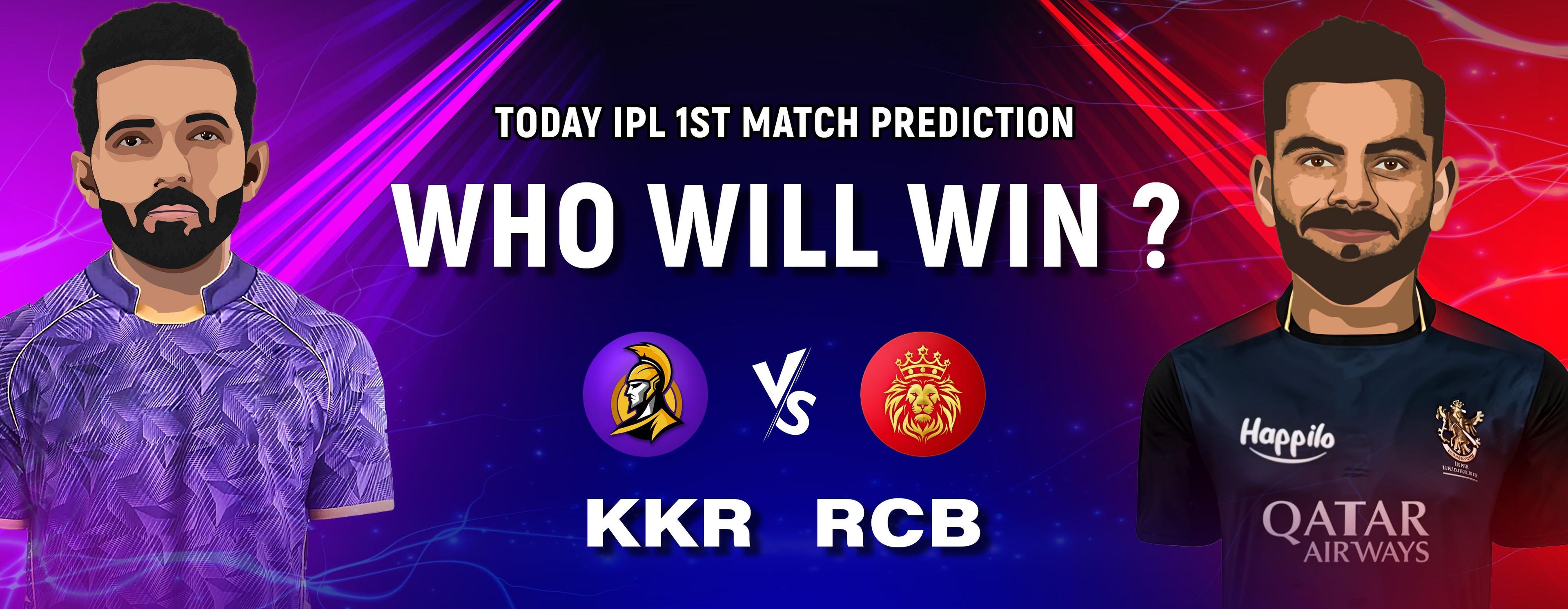 KKR vs RCB - Today IPL 1st Match Prediction: Who Will Win?