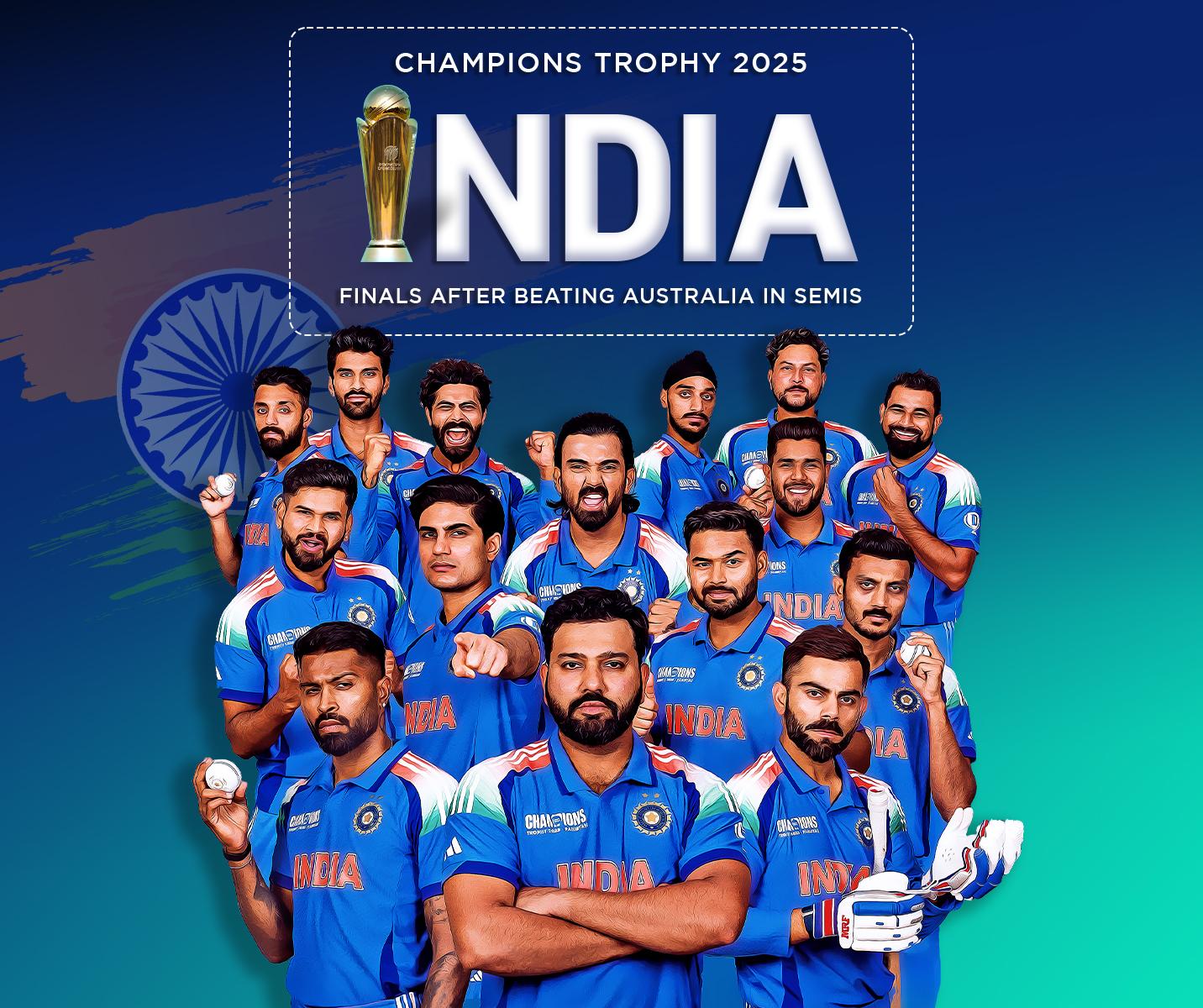 Champions Trophy 2025: India in Finals After Beating Australia in Semi-Finals